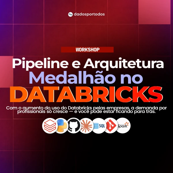 Capa do workshop Pipeline e Arquitetura Medalhão no Databricks